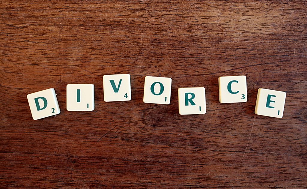 Divorce Scrabble Tiles